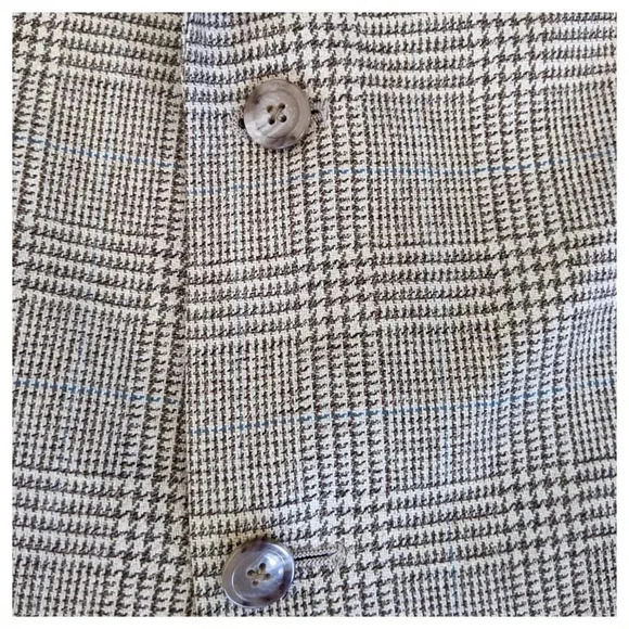 HART SCHAFFNER MARX Plaid Sport Coat Blazer Size 42 Silk Blend  Two Button - Picture 5 of 10